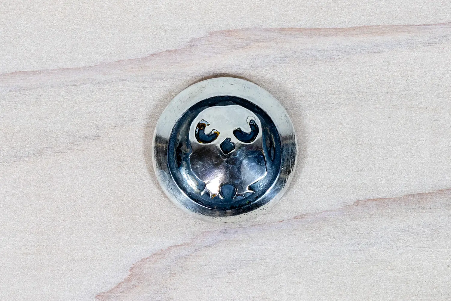 フクロウコンチョ】シルバーコンチョ／直径20mm／Silver925