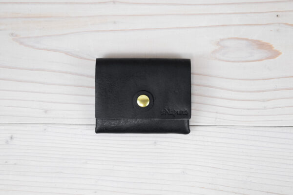 チビふ（B）ヴォーノオイル：ブラック／超小型財布／の商品画像01