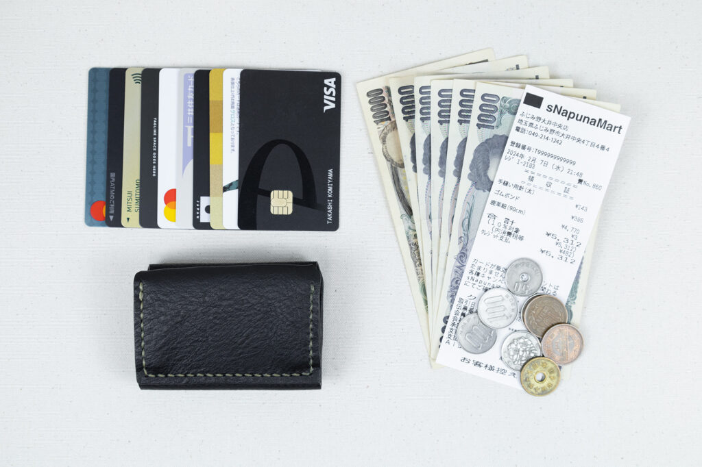 gyuttoヴォーノオイル：ブラック／超小型財布／の商品画像07