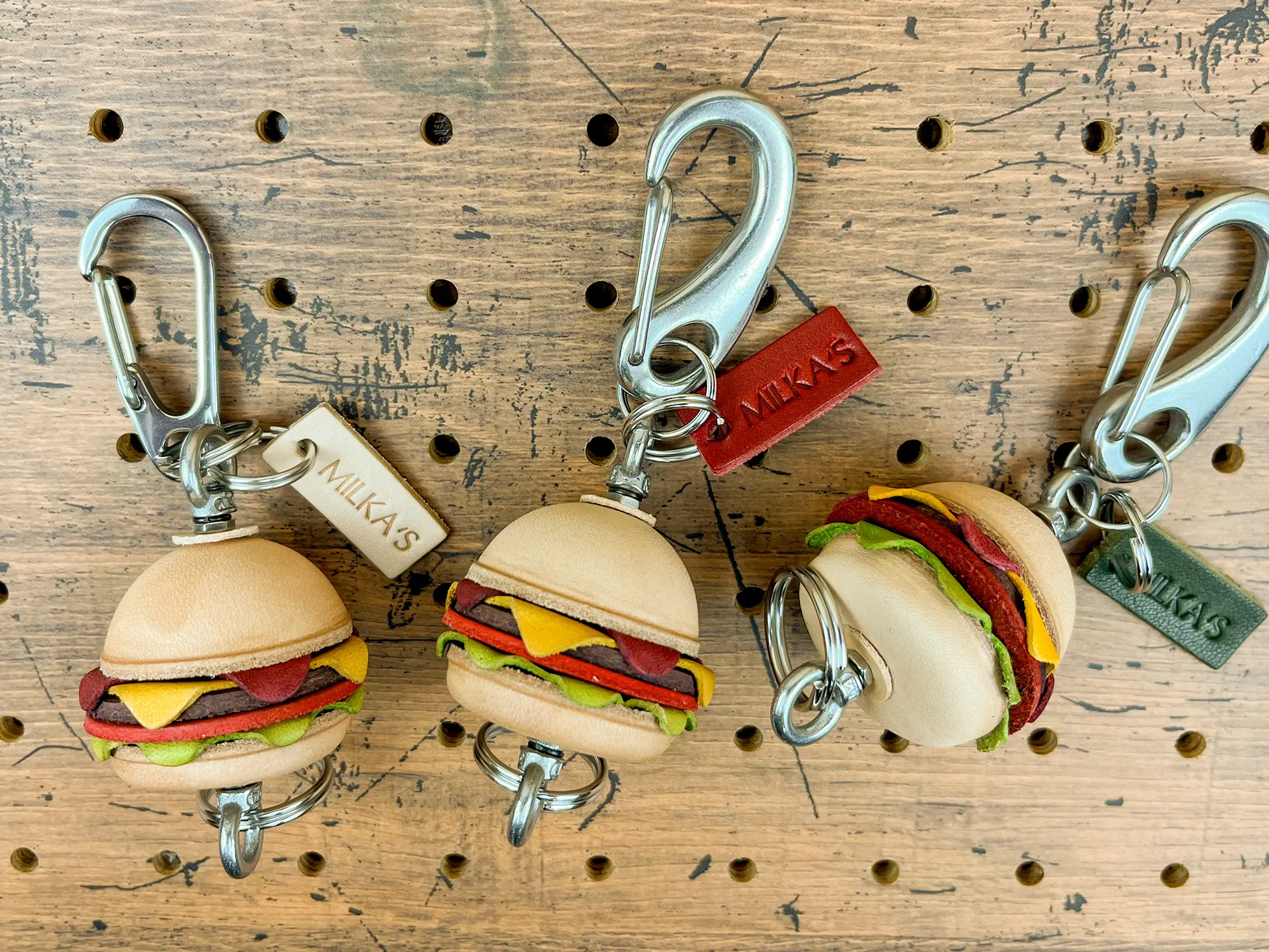 ハンバーガーチャーム 5個 食品樹脂チャーム5個：寿司、ハンバーガー